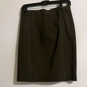 Express Dark Olive Pencil Skirt